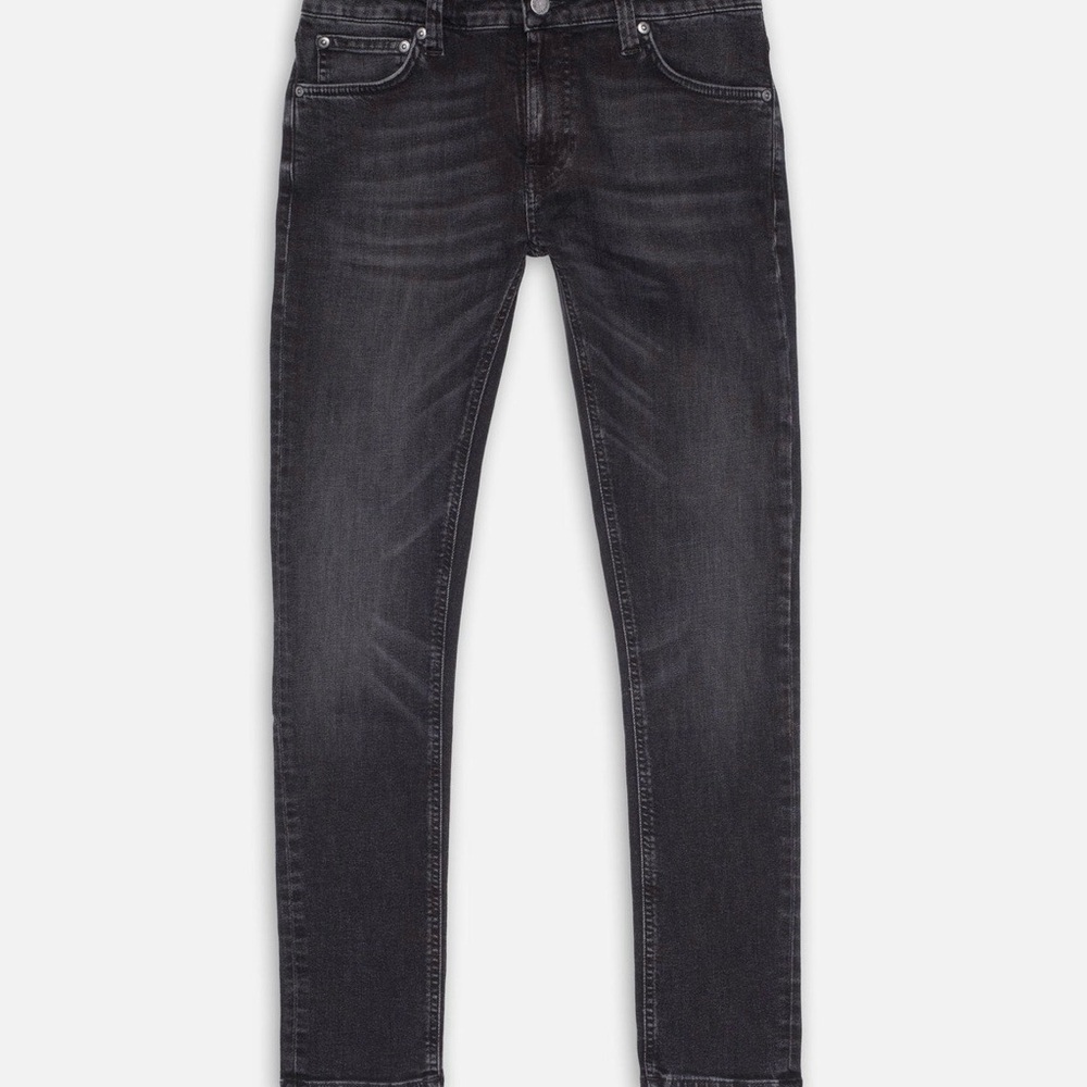 NWT Nudie Jeans Skinny Lin Worn Black